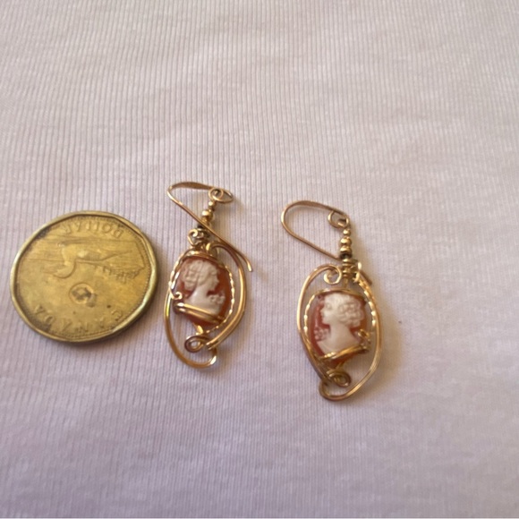 14k hand carved cameo hand made - Picture 1 of 8